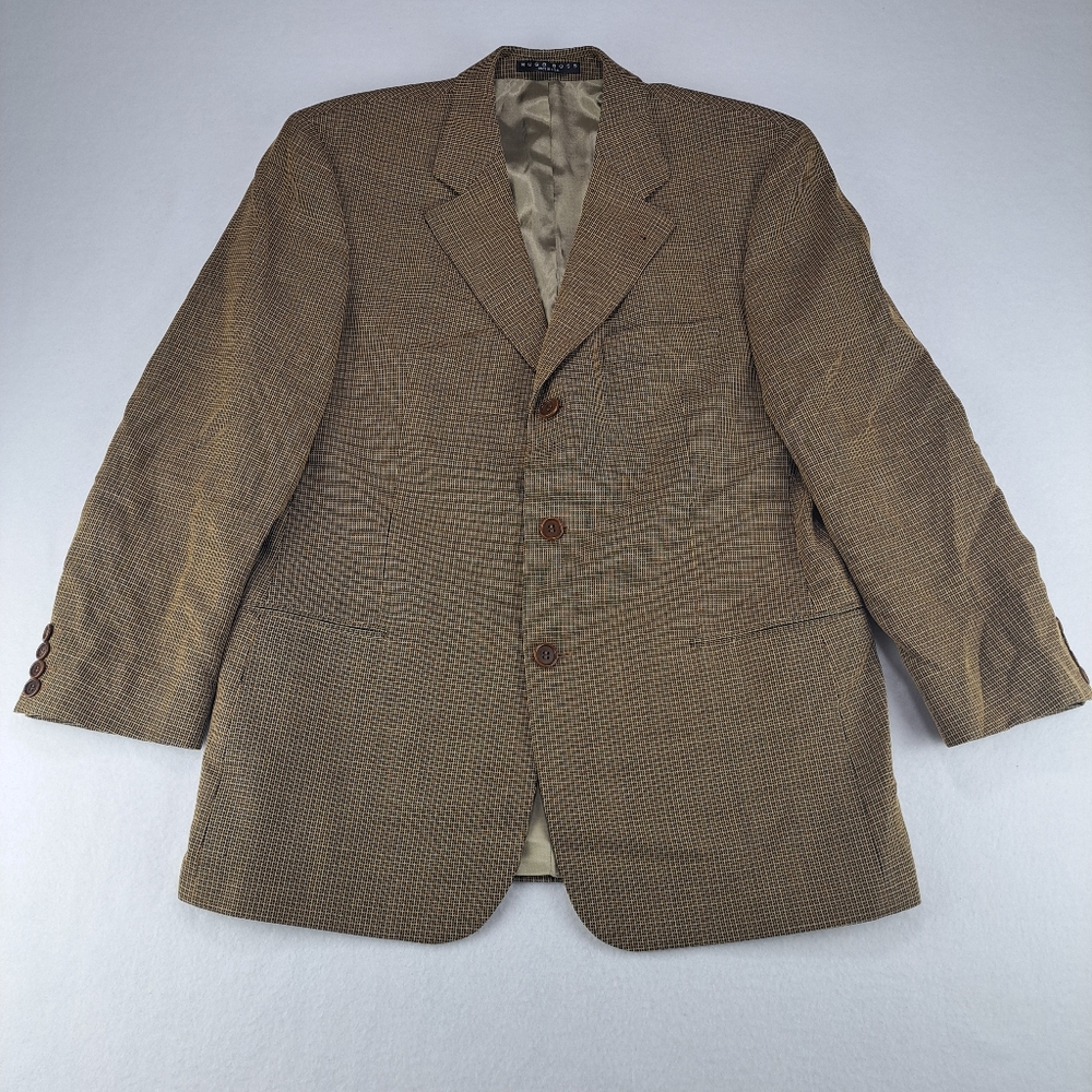 Hugo Boss Loro Piana Super 110s Twist Wool BROWN Sportscoat TAG 40S ACTUAL 44-45